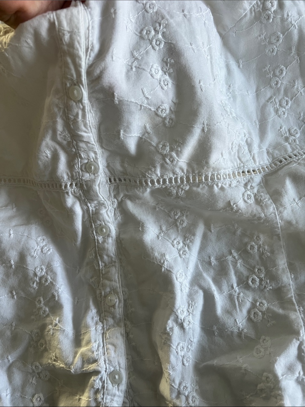 St. John's Bay White Eyelet Camisole Top - Picture 3 of 7